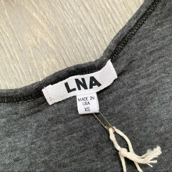 Revolve LNA Strappy Tee Dress T-shirt Cut out Short Sleeve Granite Gray Size XS - Picture 9 of 16